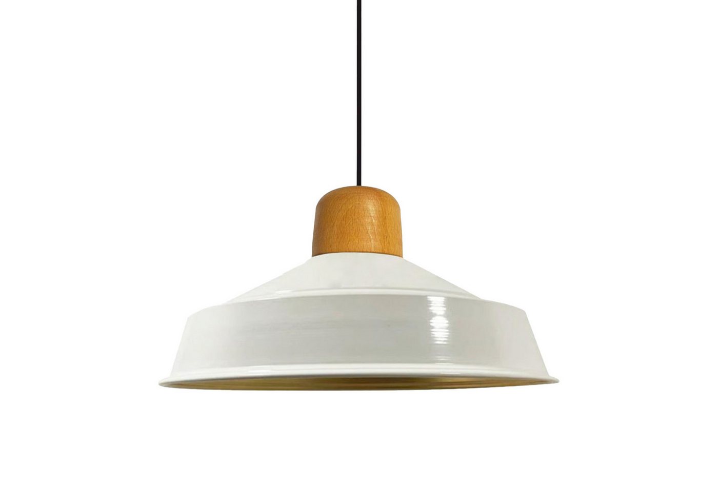 Bamyum Pendelleuchte Bamyum Asletl Deckenpendelleuchte aus Holz 41cm Metall Vintage Lampe, ohne Leuchtmittel von Bamyum