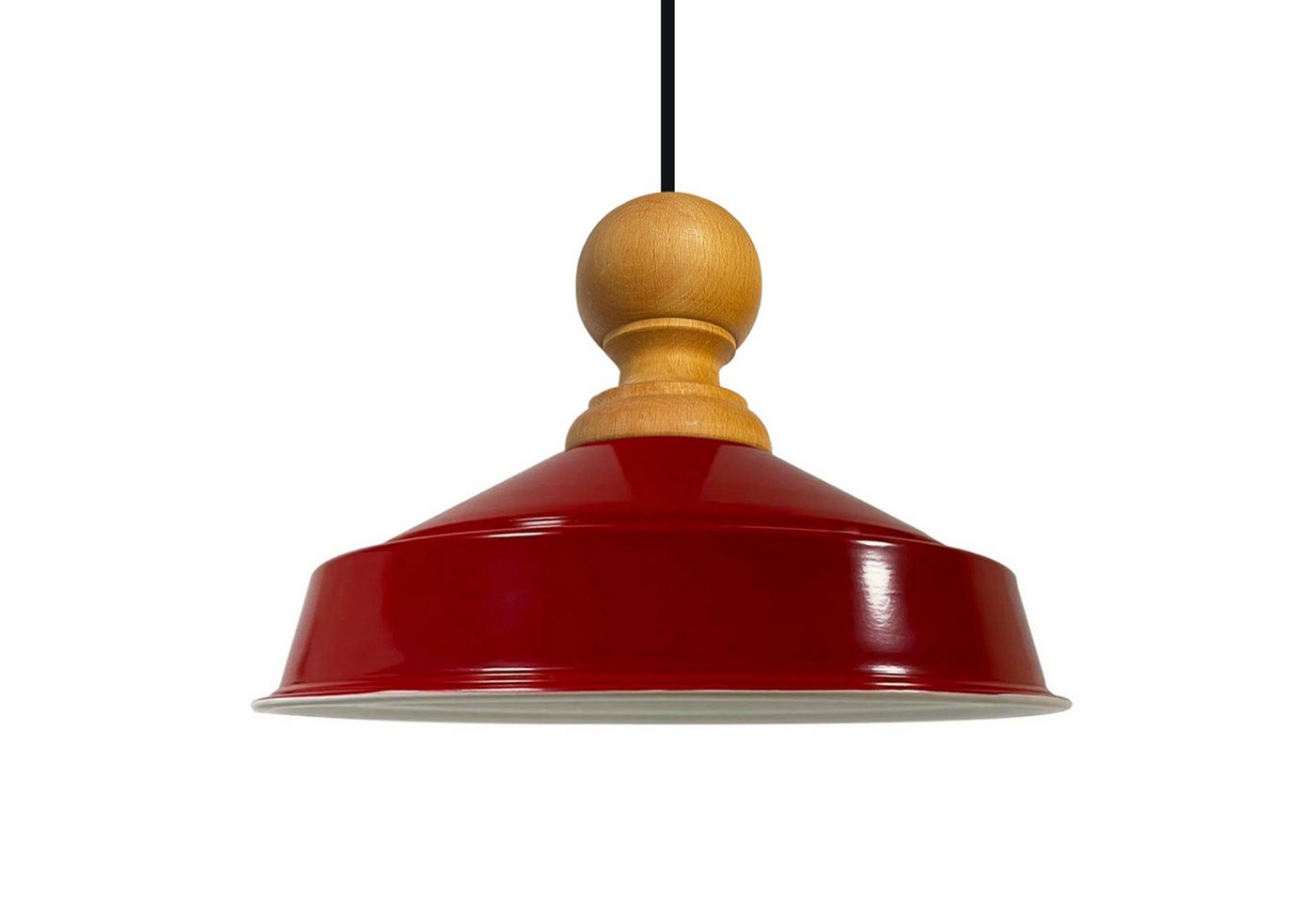 Bamyum Pendelleuchte Bamyum Asletl Industrielle aus Holz, 41cm, Metall E27 Lampe, ohne Leuchtmittel von Bamyum