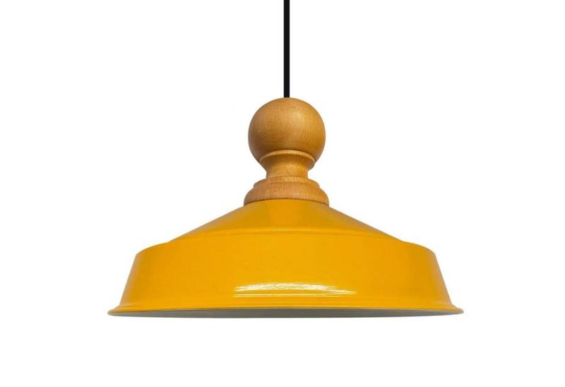 Bamyum Pendelleuchte Bamyum Asletl Industrielle aus Holz, 41cm, Metall E27 Lampe, ohne Leuchtmittel von Bamyum