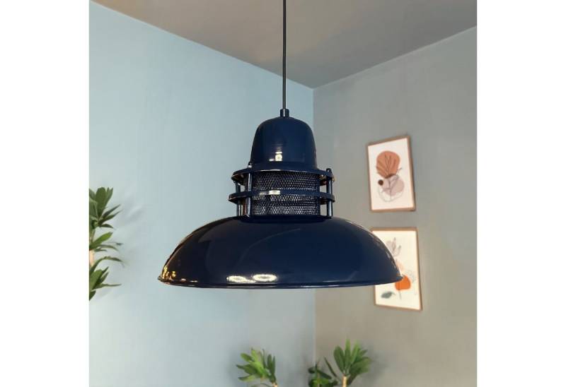 Bamyum Pendelleuchte Bamyum Hängelampe Rot Metall Ø34 cm E27 Retro Lampe, ohne Leuchtmittel von Bamyum