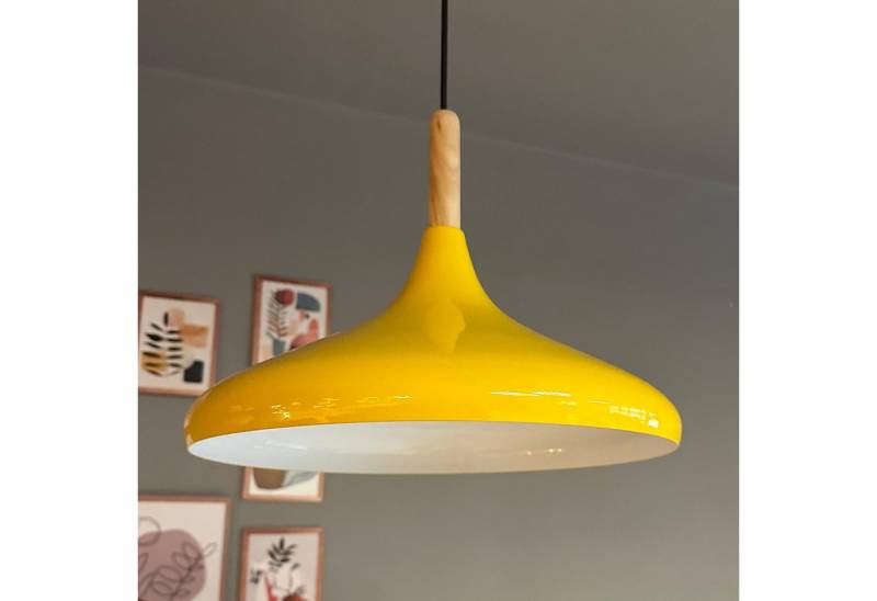 Bamyum Pendelleuchte Bamyum Pendelleuchte I Champion I Ø35 cm Holz-Metall E27 Moderne Lampe, ohne Leuchtmittel von Bamyum