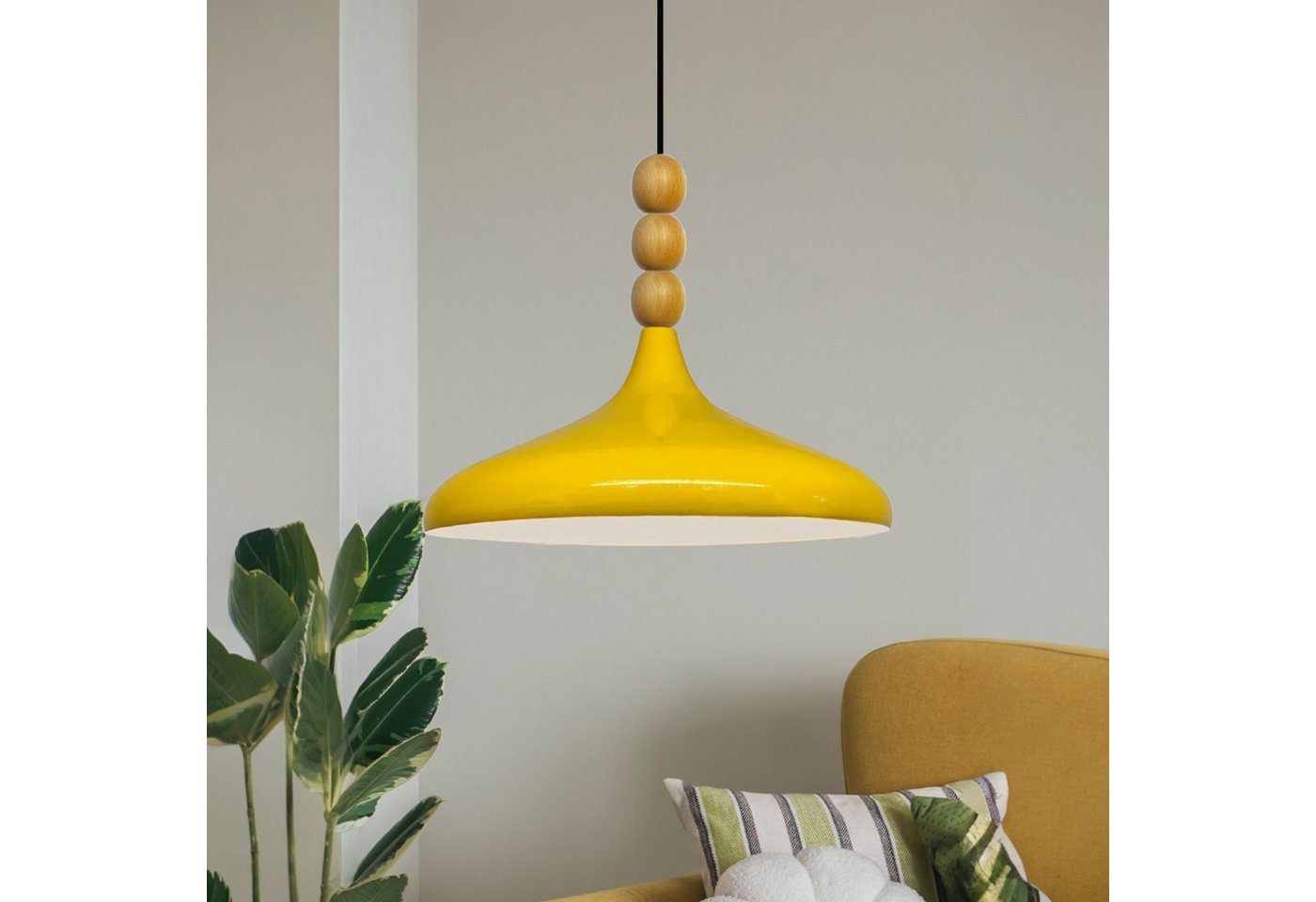 Bamyum Pendelleuchte Champion Dreifachperle-Holz Ø35 cm Metall E27 Modern Pendelleuchte, ohne Leuchtmittel Bamyum Pendelleuchte Champion Dreifachperle-Holz Ø35 cm Metall E27 Modern Pendelleuchte, ohne Leuchtmittel von Bamyum