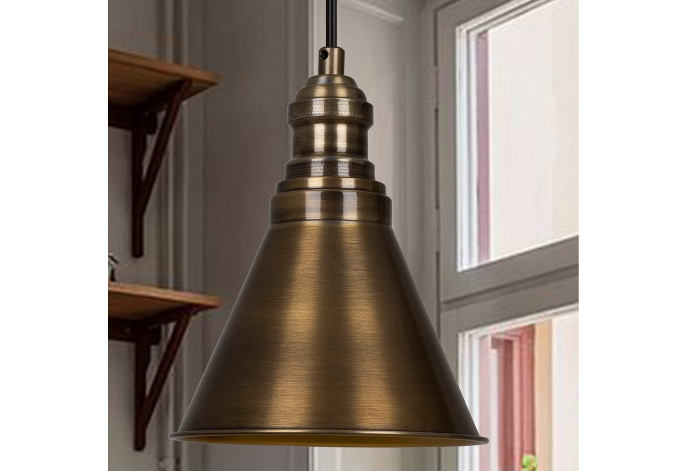 Bamyum Pendelleuchte Cole Industrielle Pendelleuchte 16 cm Hangellampe Vintage Antike Lampe, ohne Leuchtmittel von Bamyum