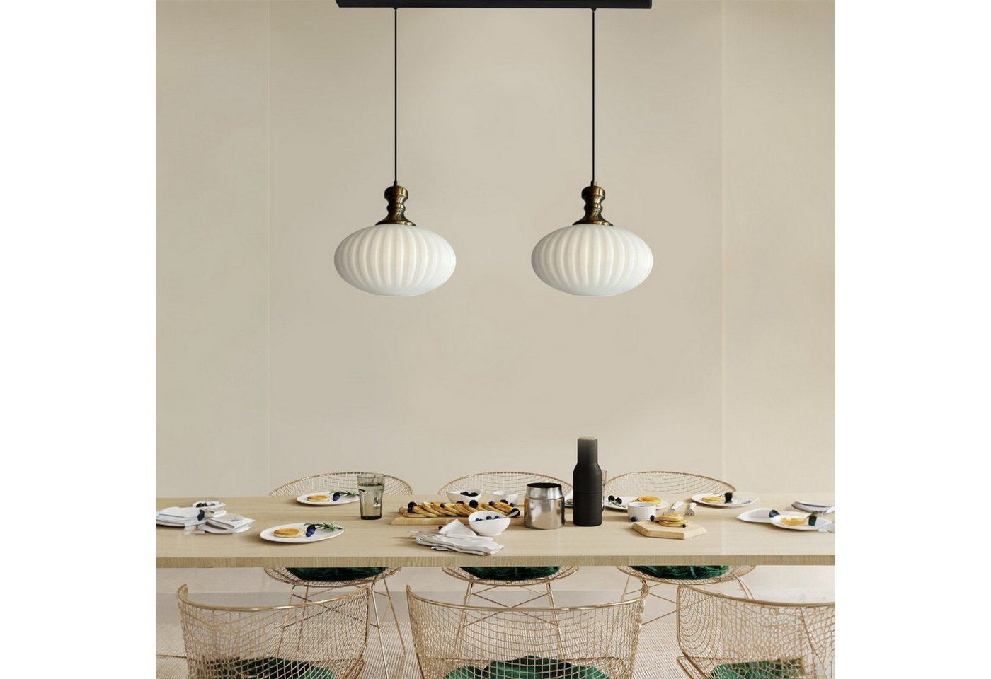 Bamyum Pendelleuchte Elegant Glas-Kronleuchter mehere Hängelampe, ohne Leuchtmittel Bamyum Pendelleuchte Elegant Glas-Kronleuchter mehere Hängelampe, ohne Leuchtmittel von Bamyum