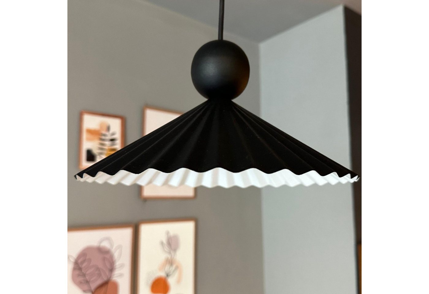 Bamyum Pendelleuchte Pendelleuchte Avilla Perle Metall, Modern Hängelampe, ohne Leuchtmittel von Bamyum