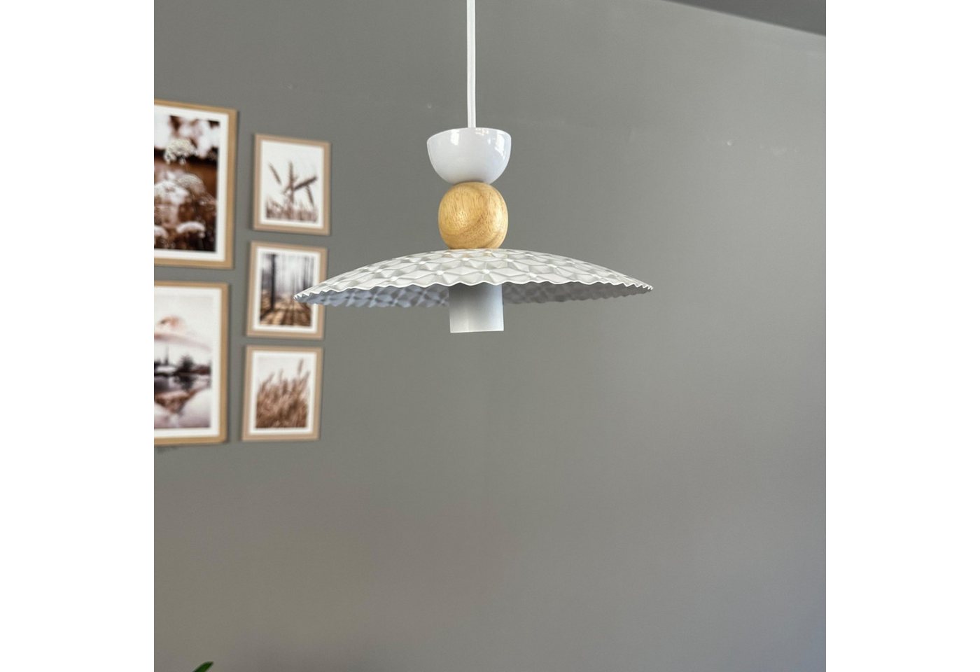 Bamyum Pendelleuchte Pendelleuchte Avola Metall Ø24cm, Modern Hängelampe, ohne Leuchtmittel Bamyum Pendelleuchte Pendelleuchte Avola Metall Ø24cm, Modern Hängelampe, ohne Leuchtmittel von Bamyum