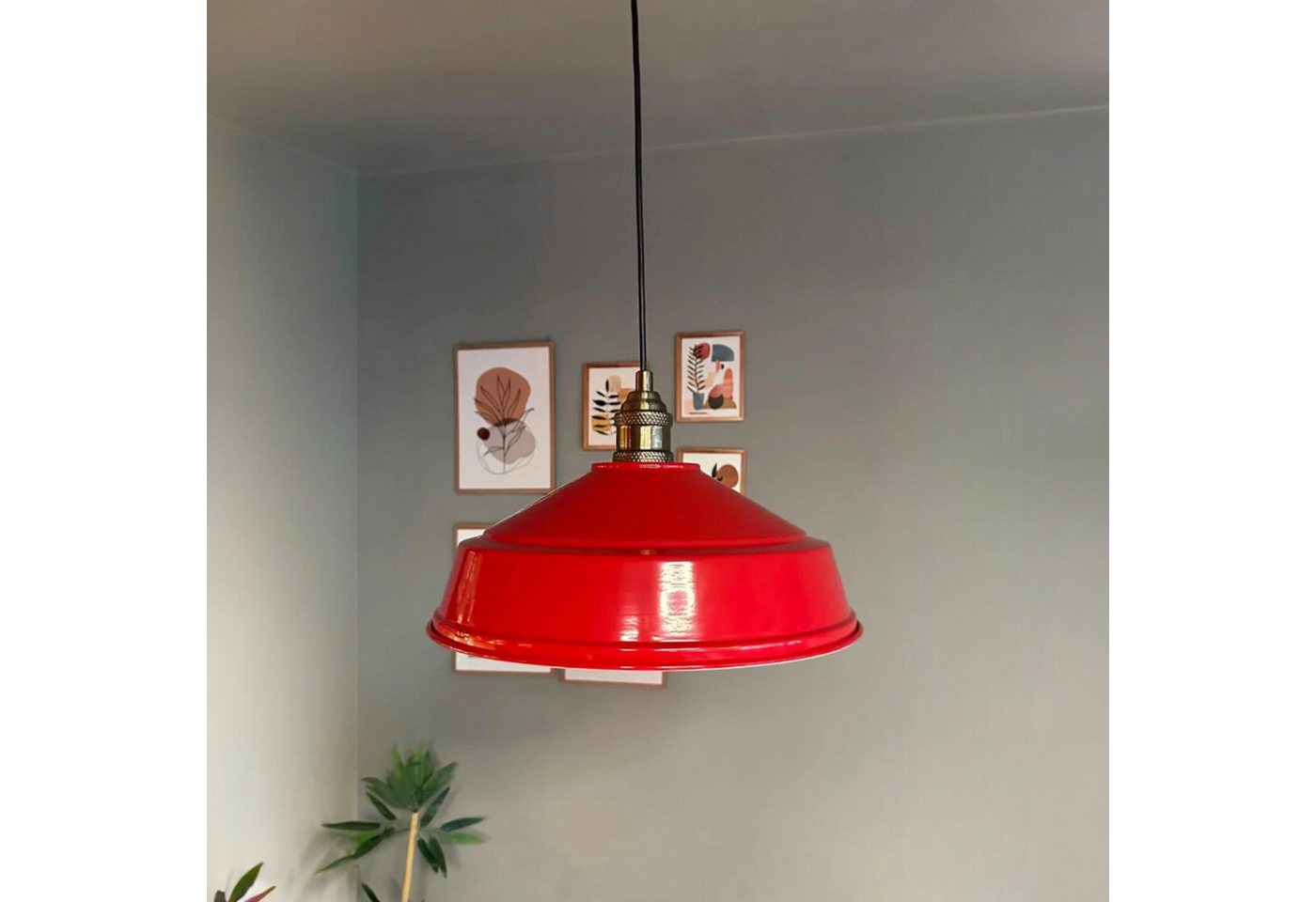 Bamyum Pendelleuchte Pendelleuchte Carmelo Halbe Tulpe Ø35 cm, Metall Hängelampe, ohne Leuchtmittel von Bamyum