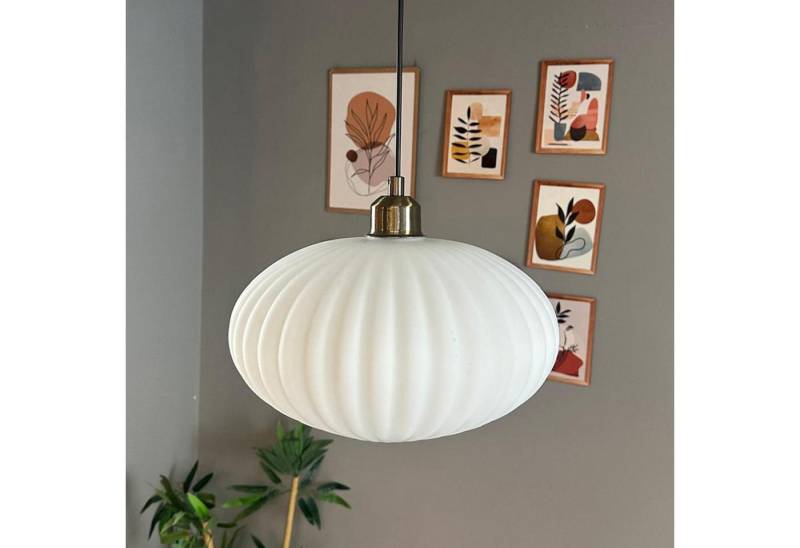 Bamyum Pendelleuchte Pendelleuchte Elegant Halbe Tulpe Glas, Modern Hängelampe, ohne Leuchtmittel Bamyum Pendelleuchte Pendelleuchte Elegant Halbe Tulpe Glas, Modern Hängelampe, ohne Leuchtmittel von Bamyum