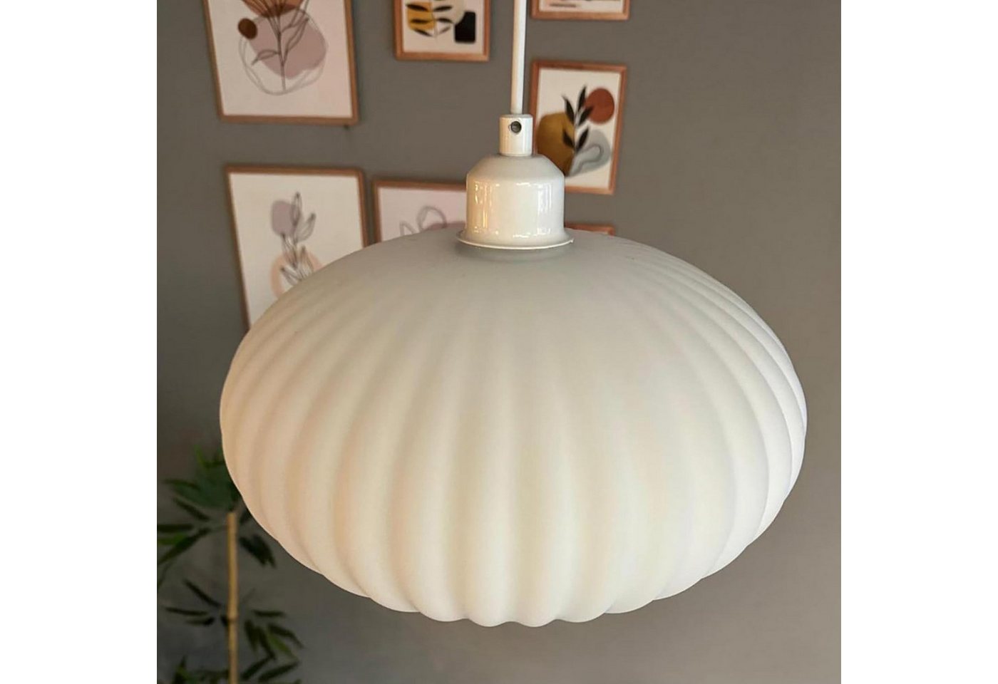 Bamyum Pendelleuchte Pendelleuchte Elegant Halbe Tulpe Glas, Modern Hängelampe, ohne Leuchtmittel Bamyum Pendelleuchte Pendelleuchte Elegant Halbe Tulpe Glas, Modern Hängelampe, ohne Leuchtmittel von Bamyum