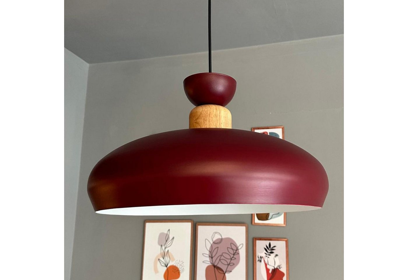 Bamyum Pendelleuchte Pendelleuchte Estrela Metall Ø40cm, Modern Hängelampe, ohne Leuchtmittel von Bamyum