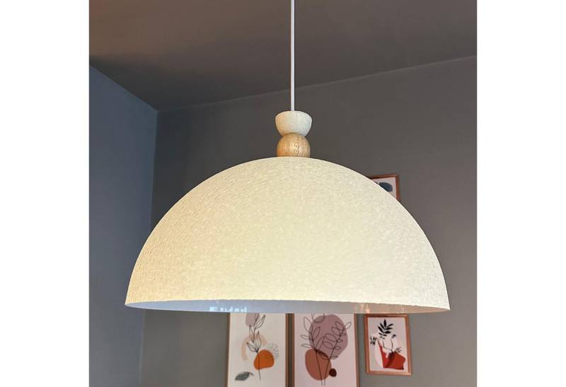 Bamyum Pendelleuchte Pendelleuchte Linate Ø40 cm, Texturiert Metall Hängelampe, ohne Leuchtmittel von Bamyum