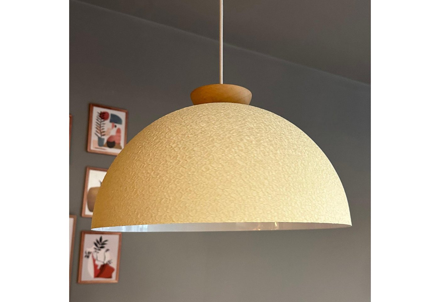 Bamyum Pendelleuchte Pendelleuchte Linate Ø40 cm, Texturiert Metall Hängelampe, ohne Leuchtmittel Bamyum Pendelleuchte Pendelleuchte Linate Ø40 cm, Texturiert Metall Hängelampe, ohne Leuchtmittel von Bamyum