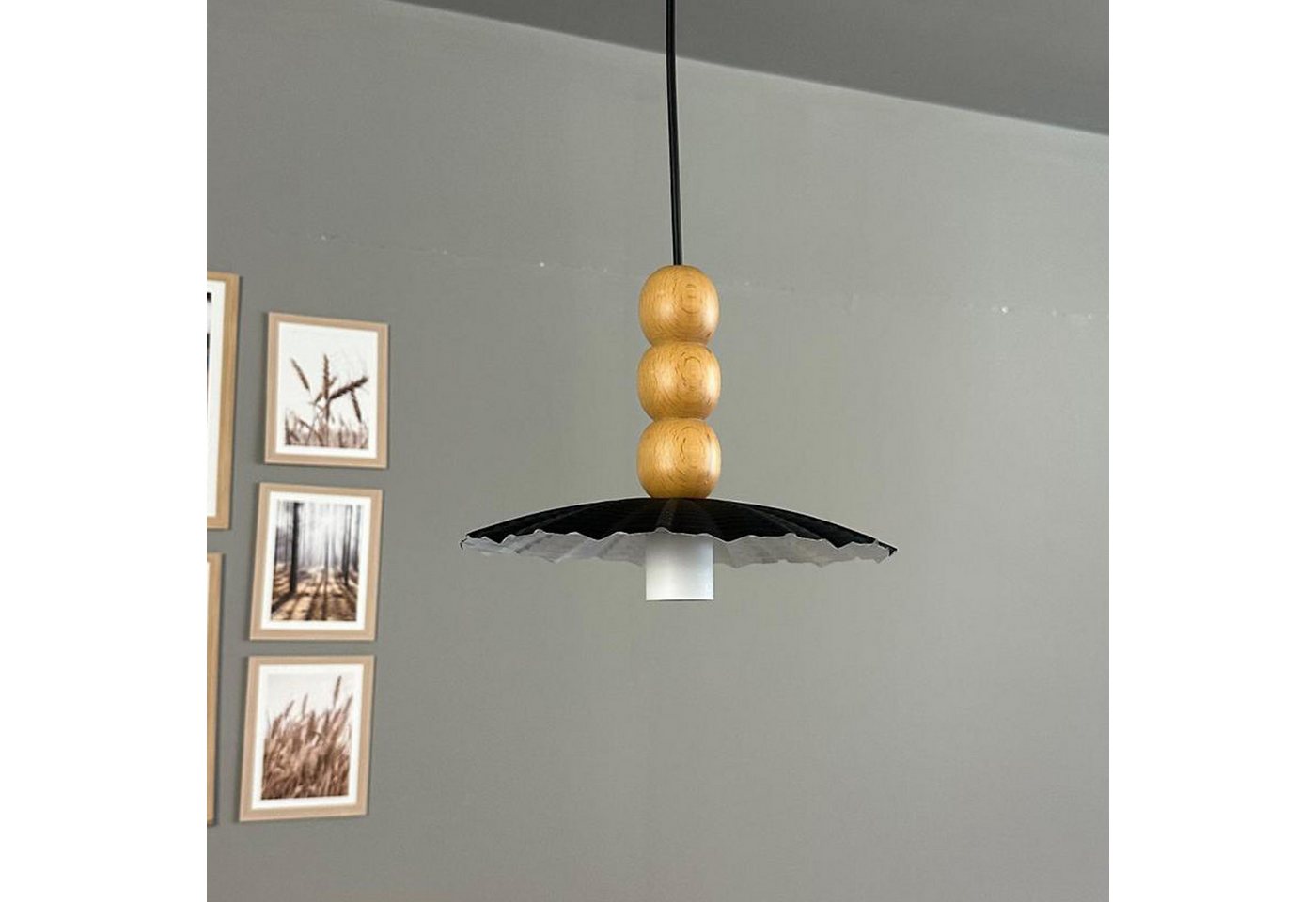 Bamyum Pendelleuchte Pendelleuchte Moriva Dreifachperle Metall, Modern Hängelampe, ohne Leuchtmittel von Bamyum