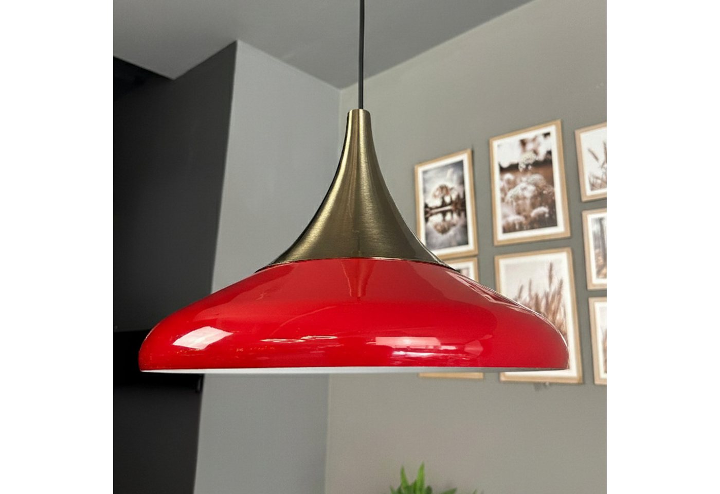 Bamyum Pendelleuchte Pendelleuchte Paladin Metall Ø35cm, Modern Hängelampe, ohne Leuchtmittel von Bamyum