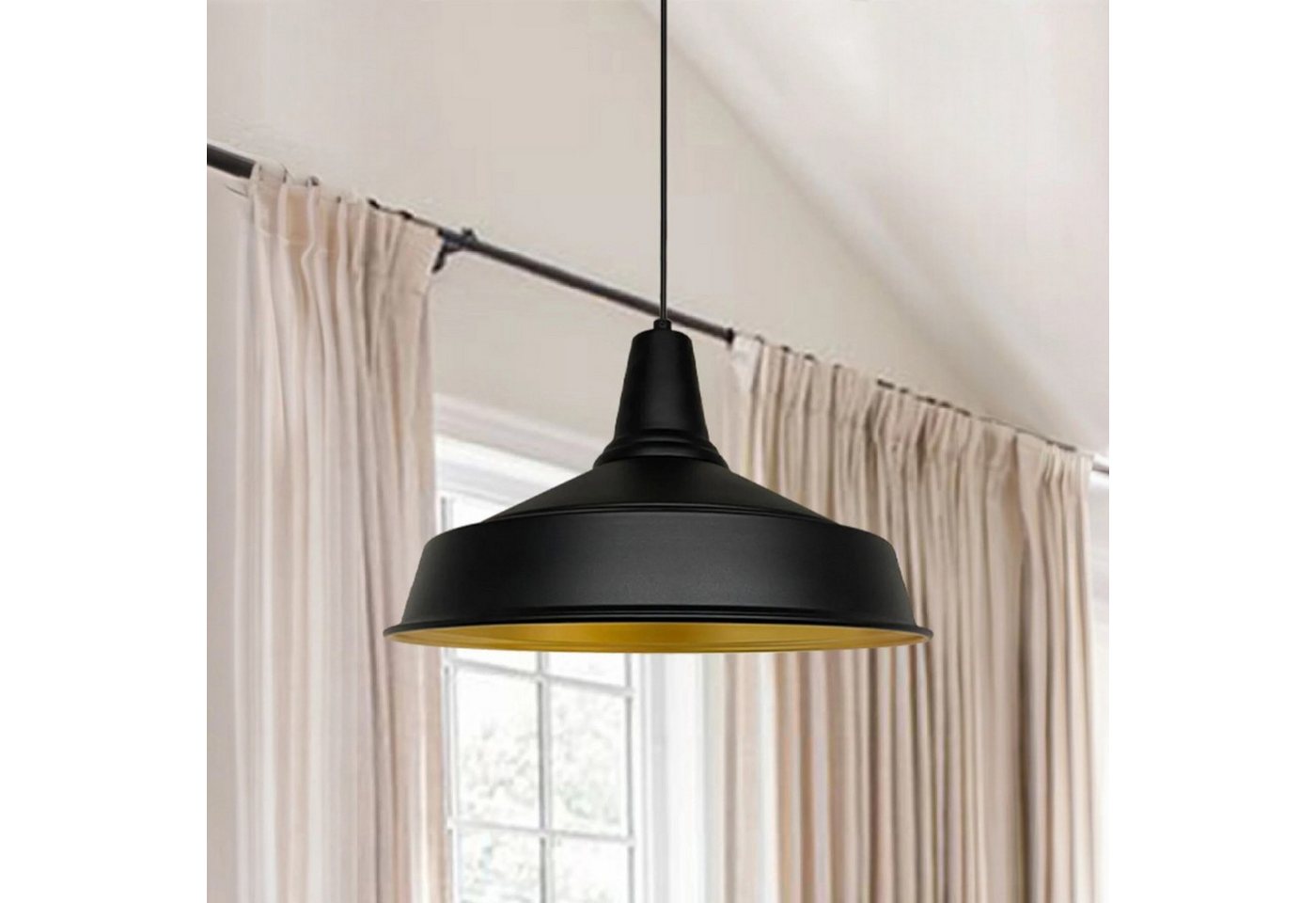 Bamyum Pendelleuchte Pendelleuchte Retro Metall Ø41cm, Retro Hängelampe, ohne Leuchtmittel Bamyum Pendelleuchte Pendelleuchte Retro Metall Ø41cm, Retro Hängelampe, ohne Leuchtmittel von Bamyum