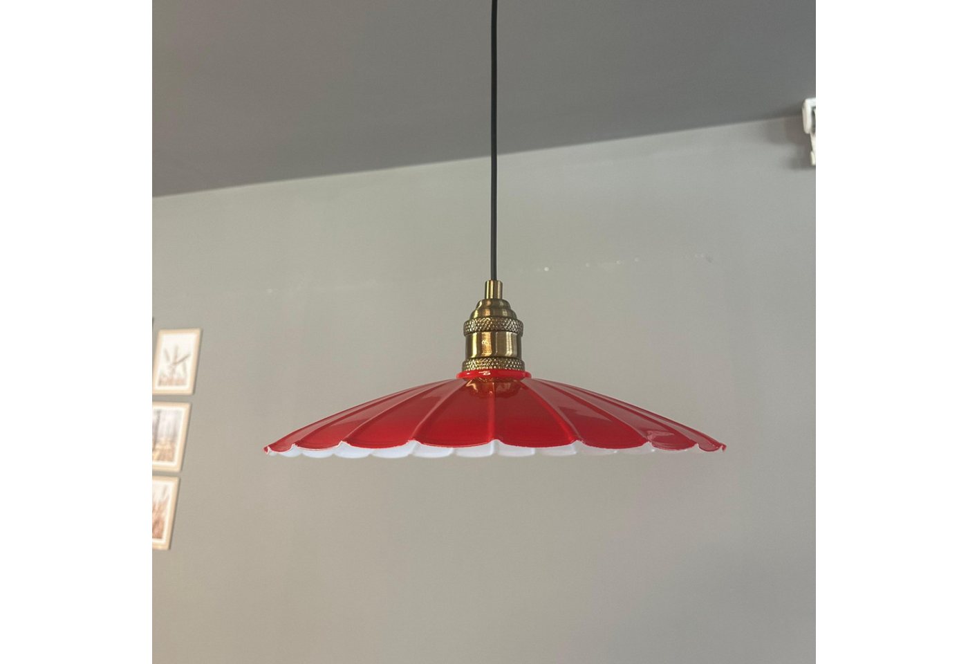 Bamyum Pendelleuchte Pendelleuchte Risso Metall Ø34cm, Modern Hängelampe, ohne Leuchtmittel von Bamyum