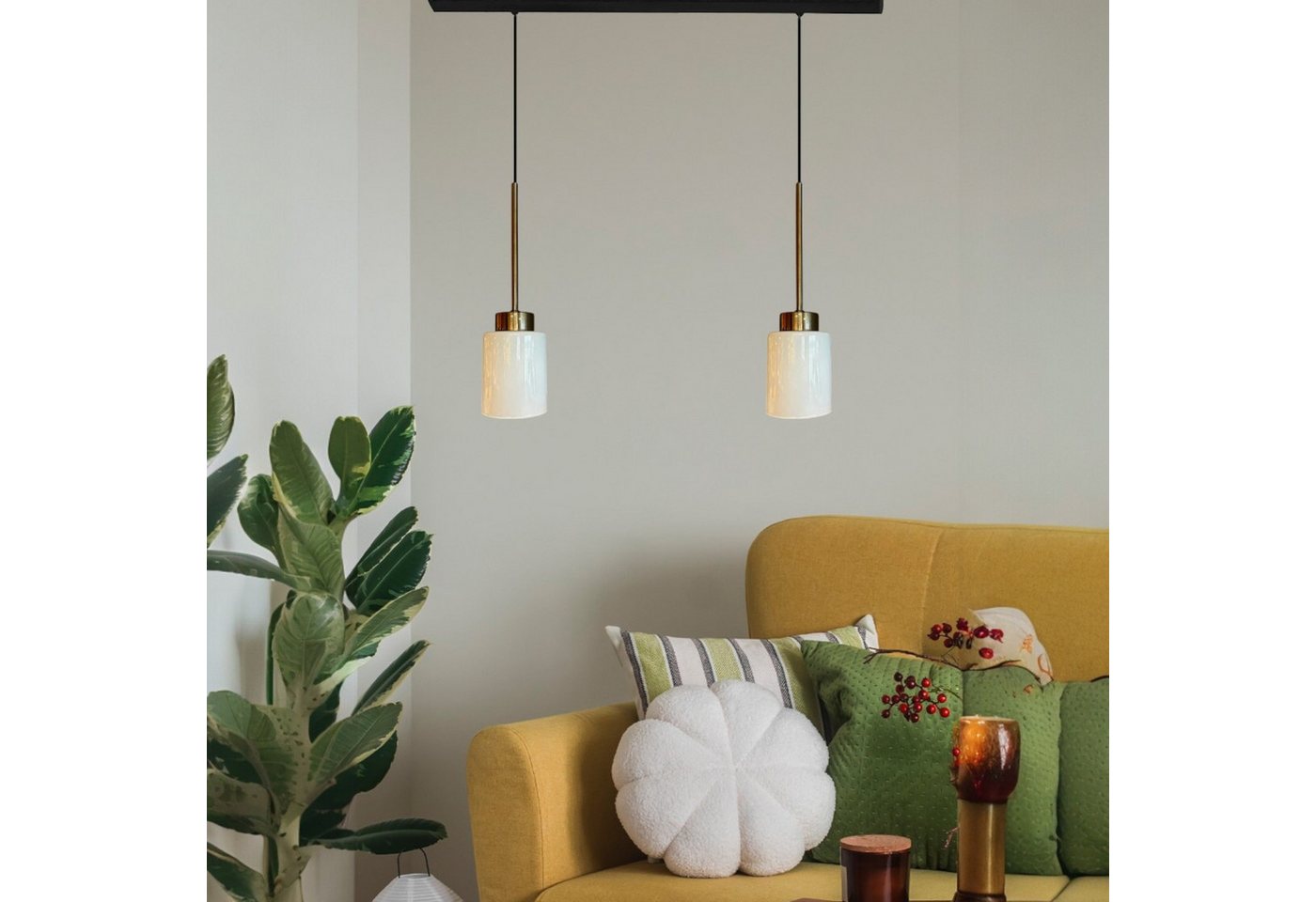 Bamyum Pendelleuchte Pendelleuchte Tiny Glas Ø9 cm, Retro Hängelampe, ohne Leuchtmittel von Bamyum