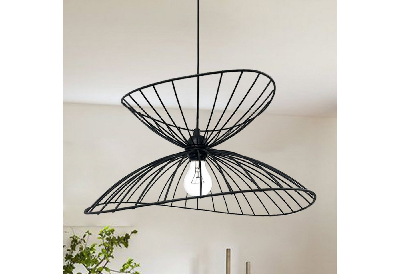 Bamyum Pendelleuchte Pendelleuchte Vertigo, Metall Schwarz 50 cm Modern Lampe, ohne Leuchtmittel von Bamyum