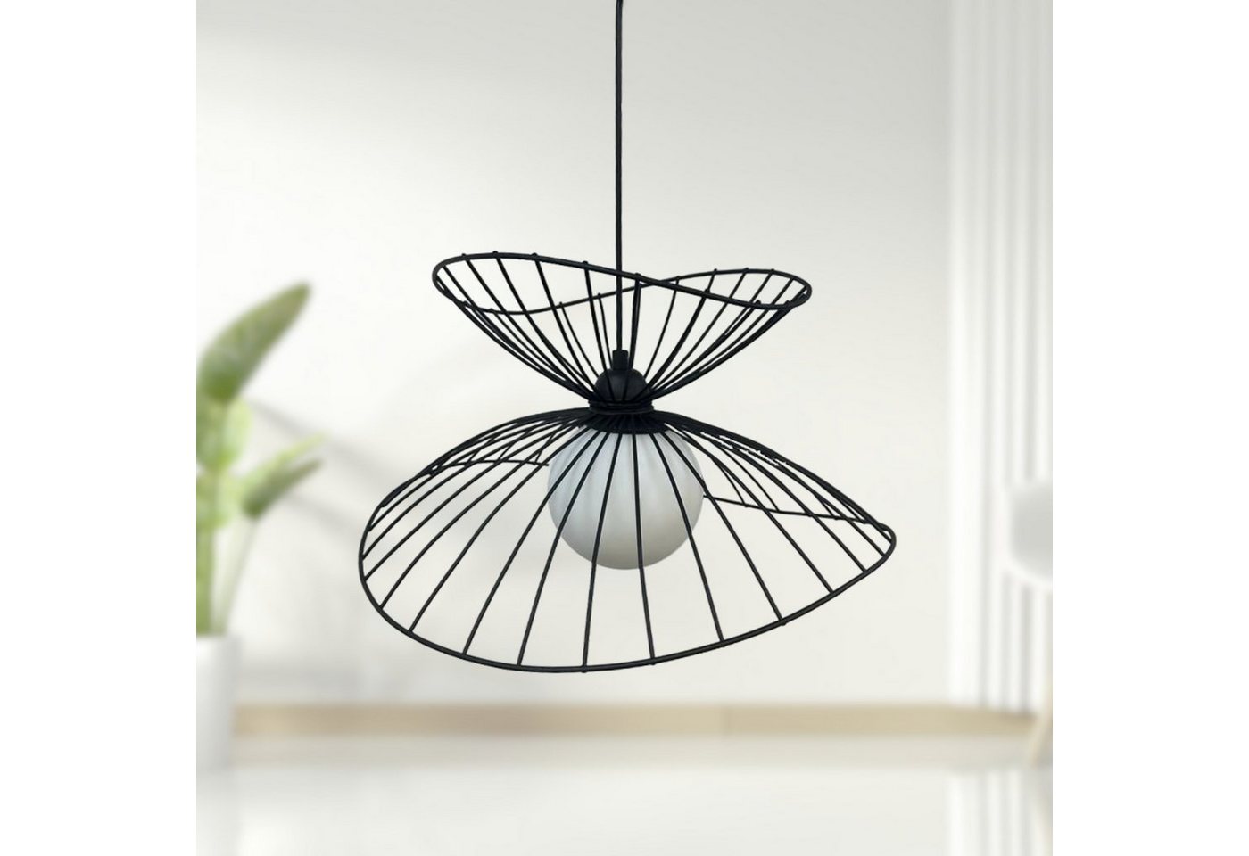 Bamyum Pendelleuchte Pendelleuchte Vertigo, Metall Schwarz 50 cm Modern Lampe, ohne Leuchtmittel von Bamyum