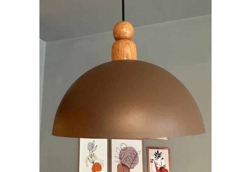 Bamyum Pendelleuchte Pendelleuchte Yimpi Wulst Holz Metall Ø30cm, Modern Hängelampe, ohne Leuchtmittel Bamyum Pendelleuchte Pendelleuchte Yimpi Wulst Holz Metall Ø30cm, Modern Hängelampe, ohne Leuchtmittel von Bamyum