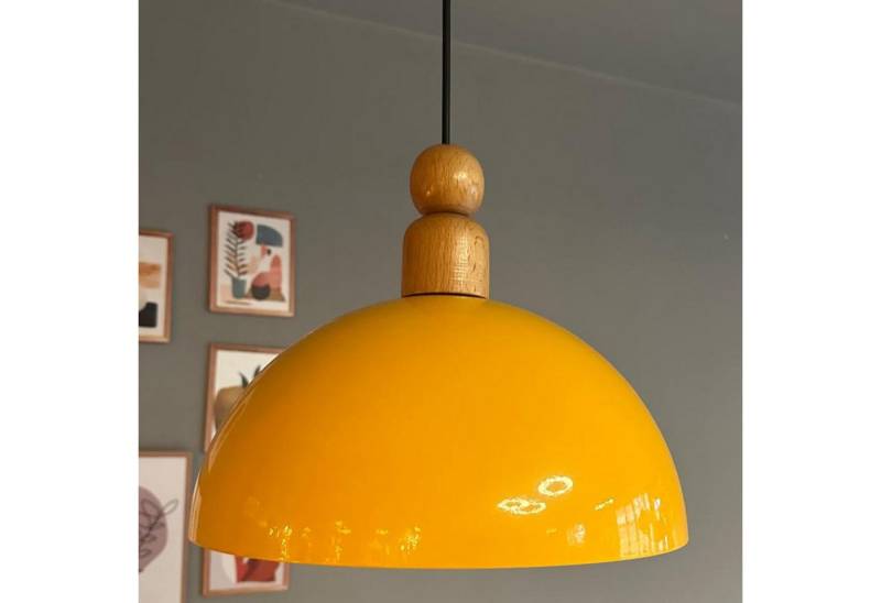 Bamyum Pendelleuchte Pendelleuchte Yimpi Wulst Holz Metall Ø30cm, Modern Hängelampe, ohne Leuchtmittel Bamyum Pendelleuchte Pendelleuchte Yimpi Wulst Holz Metall Ø30cm, Modern Hängelampe, ohne Leuchtmittel von Bamyum