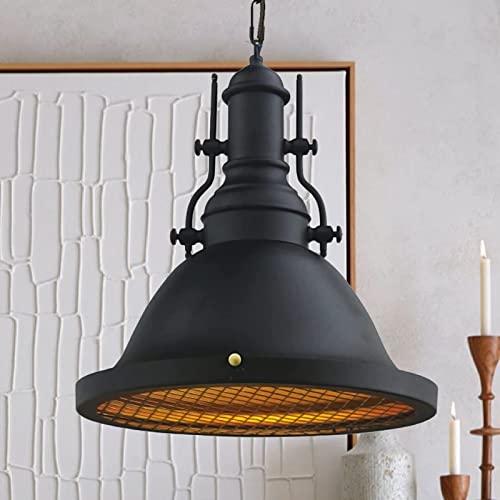 bamyum Hängeleuchten & Pendelleuchten I Turami I Hängeleuchte Schwarz E27 Ø30 cm Metall Lampe Pendelleuchte Vintage Für Wohnzimmer Schlafzimmer Küche Cafe Restaurant von bamyum