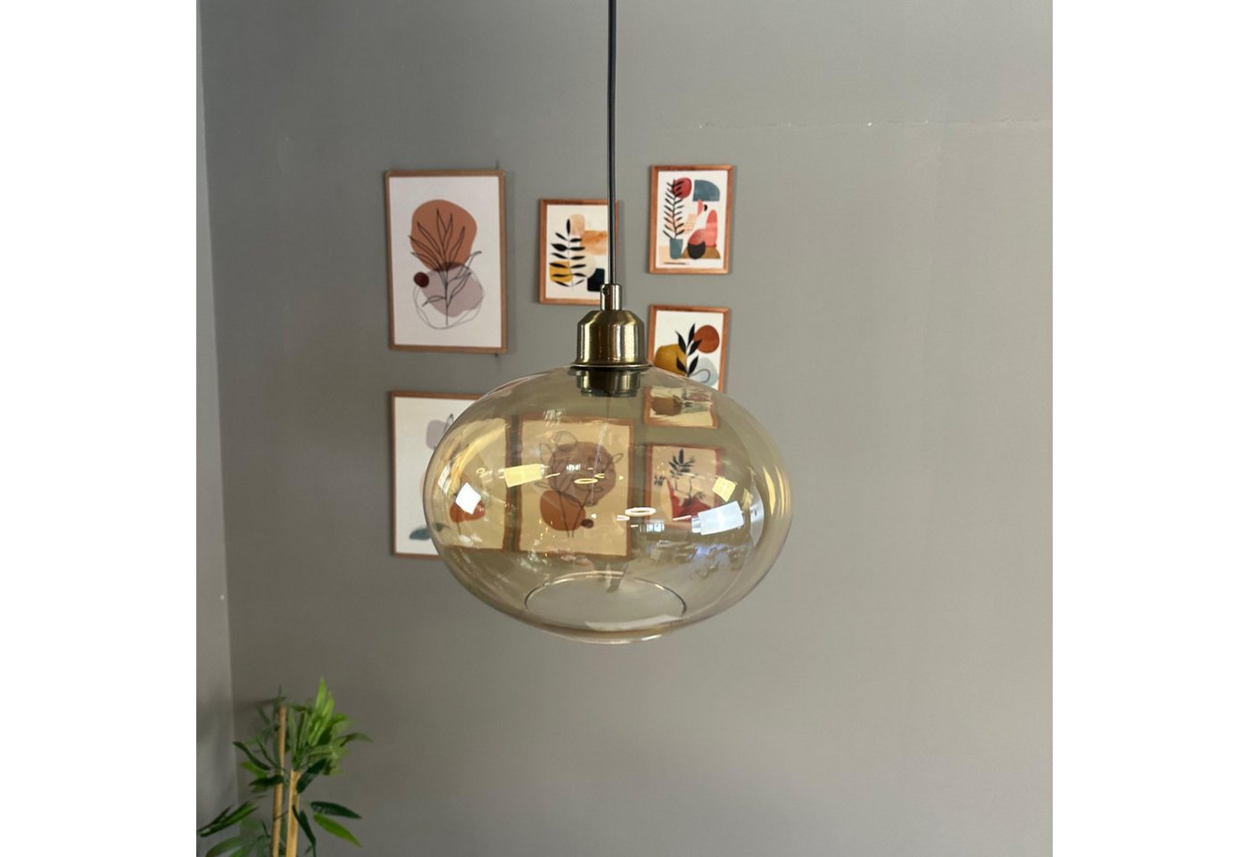 Bamyum Pendelleuchte Solvia Glas-Kronleuchter Hängelampe, ohne Leuchtmittel Bamyum Pendelleuchte Solvia Glas-Kronleuchter Hängelampe, ohne Leuchtmittel von Bamyum