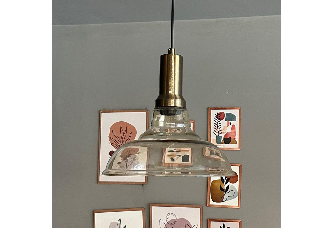 Bamyum Pendelleuchte Vishi Einzelner Glas-Kronleuchter Retro Pendelleuchte, ohne Leuchtmittel Bamyum Pendelleuchte Vishi Einzelner Glas-Kronleuchter Retro Pendelleuchte, ohne Leuchtmittel von Bamyum