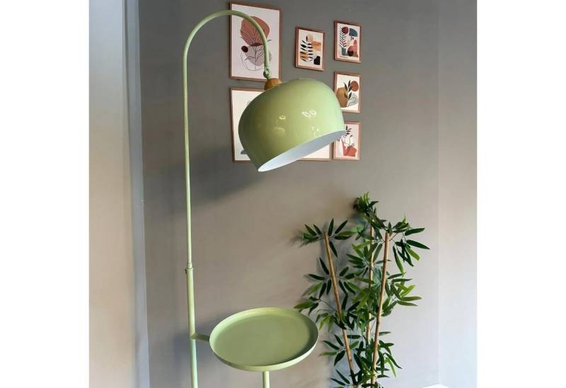 Bamyum Stehlampe Gorkiede Stehlampe aus Metall mit E27, verstellbarer Lampenschirm, ohne Leuchtmittel, E27, verstellbarer Lampenschirm, Stehluchte mit Ablage von Bamyum