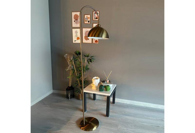 Bamyum Stehlampe Moderne Stehlampe aus Metall mit E27, verstellbarer Lampenschirm, ohne Leuchtmittel, E27, verstellbarer Lampenschirm, Stehluchte mit Ablage von Bamyum
