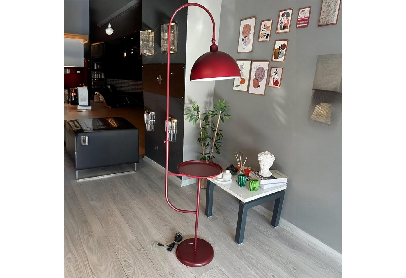 Bamyum Stehlampe Moderne Stehlampe aus Metall mit E27, verstellbarer Lampenschirm, ohne Leuchtmittel, E27, verstellbarer Lampenschirm, Stehluchte mit Ablage Bamyum Stehlampe Moderne Stehlampe aus Metall mit E27, verstellbarer Lampenschirm, ohne Leuchtmittel, E27, verstellbarer Lampenschirm, Stehluchte mit Ablage von Bamyum