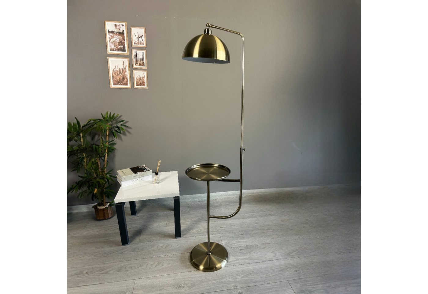 Bamyum Stehlampe Moderne Stehlampe aus Metall mit E27, verstellbarer Lampenschirm, ohne Leuchtmittel, E27, verstellbarer Lampenschirm, Stehluchte mit Ablage Bamyum Stehlampe Moderne Stehlampe aus Metall mit E27, verstellbarer Lampenschirm, ohne Leuchtmittel, E27, verstellbarer Lampenschirm, Stehluchte mit Ablage von Bamyum