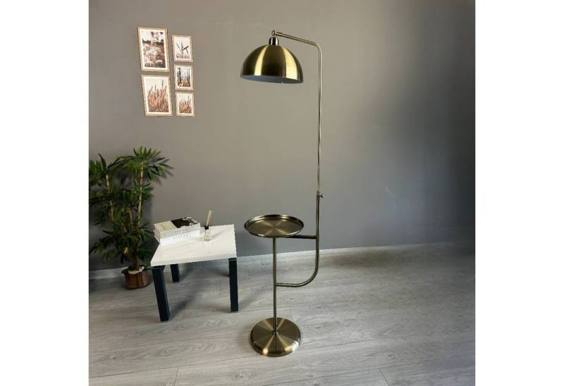 Bamyum Stehlampe Moderne Stehlampe aus Metall mit E27, verstellbarer Lampenschirm, ohne Leuchtmittel, E27, verstellbarer Lampenschirm, Stehluchte mit Ablage von Bamyum