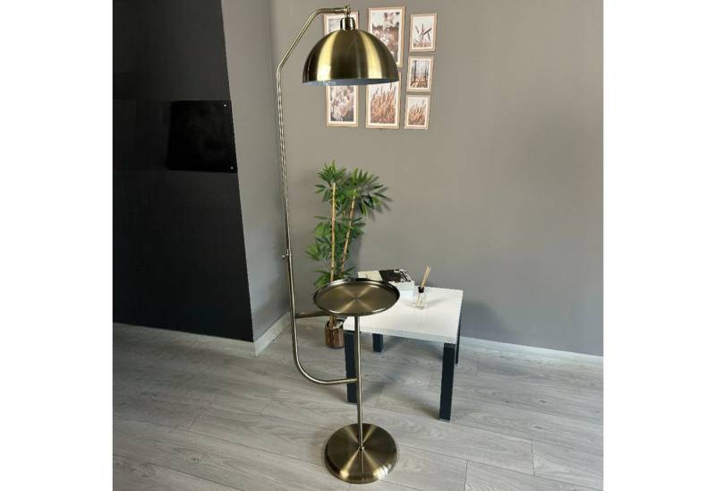 Bamyum Stehlampe Moderne Stehlampe aus Metall mit E27, verstellbarer Lampenschirm, ohne Leuchtmittel, E27, verstellbarer Lampenschirm, Stehluchte mit Ablage von Bamyum