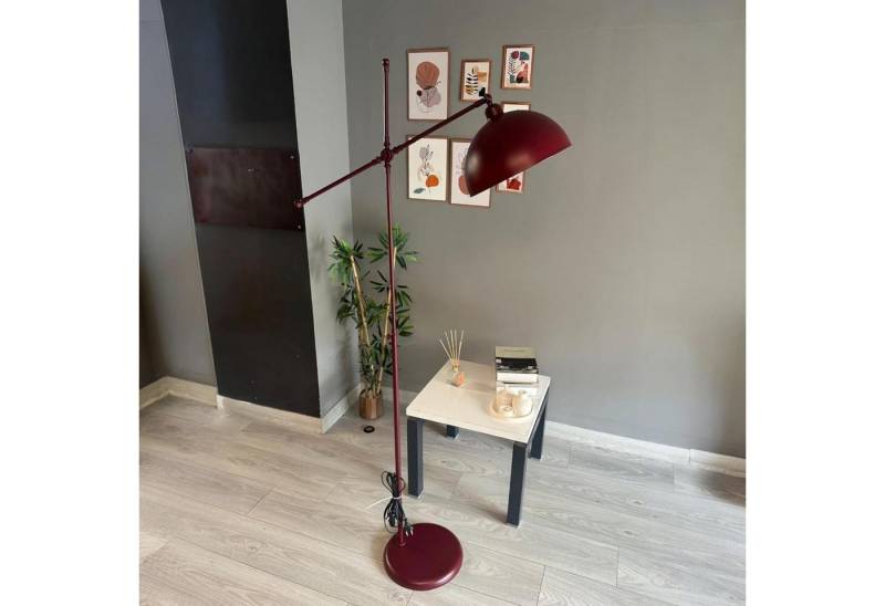 Bamyum Stehlampe Stehlampe aus Metall mit E27, verstellbarer Lampenschirm, ohne Leuchtmittel, E27, verstellbarer Lampenschirm, Stehluchte mit Ablage von Bamyum