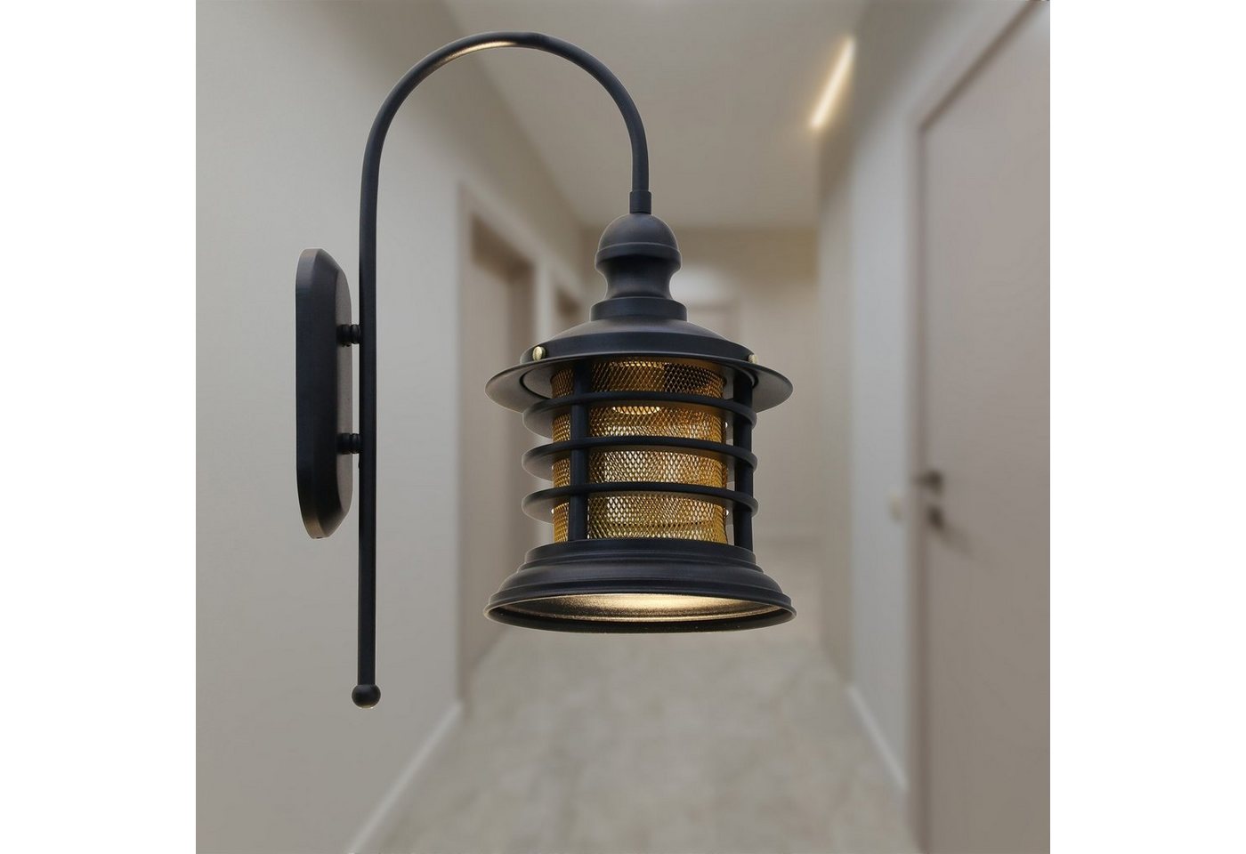 Bamyum Wandleuchte Champion Wandleuchte Innen Metall, Wohnzimmer Vintage Wandlampe Innen, ohne Leuchtmittel von Bamyum