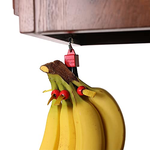 Banana Bungee – Einzigartige Banana-Halter; Banana Haken Alternative. FASST eine Single Banana. installiert unter Schrank/Regalen von Banana Bungee