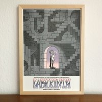 Labyrinth Movie Poster/Risograph Druck von BananaPosterPress
