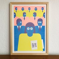 They Live Movie Poster/Risograph Druck By Sebastian König von BananaPosterPress