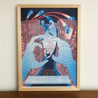 Tron Film Poster/Risograph Druck von BananaPosterPress