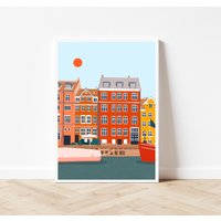 Kopenhagen Reise-Kunstdruck Buntes Dänemark Poster Kopenhagen Reise-Kunstdruck Buntes Dänemark Poster von BananaRoseArt