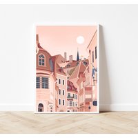 Tallinn Estonien Kunstdruck Boho Reise Illustration Tallinn Estonien Kunstdruck Boho Reise Illustration von BananaRoseArt