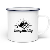 Bergsüchtig - Emaille Tasse von Bananadesignz
