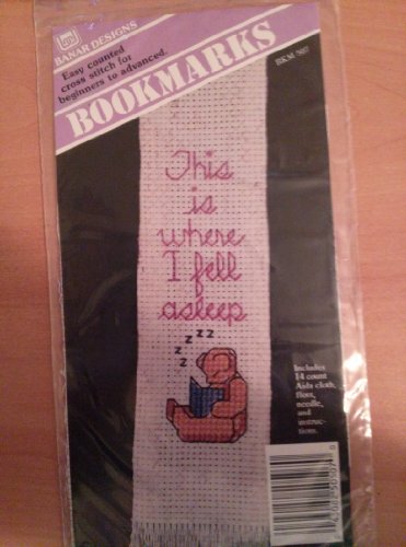 Banar Designs Counted Cross Stitch Bookmark Kit This Is Where I Fell Asleep by Banar Designs Banar Designs Counted Cross Stitch Bookmark Kit This Is Where I Fell Asleep by Banar Designs von Banar Designs