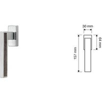 Sintesi Wenge - Contemporary Designer Brass Window Handles With Wood Insertion von BanaterEisen