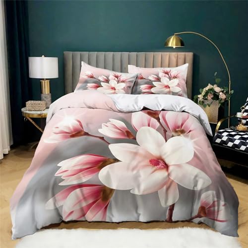 BanbE Bettwäsche Magnolie Und Rosa 155x220 cm Bettbezug Set Weich Atmungsaktiv Mikrofaser Bettbezüge, für Erwachsene Kinder mit 2 Kissenbezug 80x80 cm BanbE Bettwäsche Magnolie Und Rosa 155x220 cm Bettbezug Set Weich Atmungsaktiv Mikrofaser Bettbezüge, für Erwachsene Kinder mit 2 Kissenbezug 80x80 cm von BanbE
