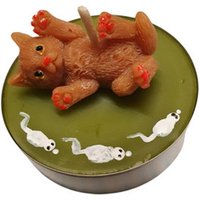 Handgemachte, Niedliche Paraffinwachskerze in Form Einer Katze - Perfektes Geschenk Für Katzenfans. Tischdeko Und Mitbringsel Sammler von BandariKunsthandwerk