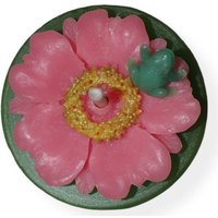 Handgemachte Teelicht Anemone-Mit-Frosch Aus Paraffinwachs - Einzigartige Und Bezaubernde Tischdekoration Zum Muttertag von BandariKunsthandwerk