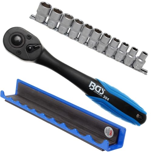 BandelOne enthält BGS Knarre Ratsche Hebelumschaltknarre+nuss-Set+halteschiene SW 10-21mm 1/2"ZOLL von BandelOne