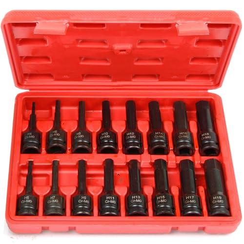 BandelOne enthält Kraft-Bit-Einsatz-Satz innen-6-Kant 75mm Lang Nuss 1/2" Zoll 4-19mm 16-tlg. BandelOne enthält Kraft-Bit-Einsatz-Satz innen-6-Kant 75mm Lang Nuss 1/2" Zoll 4-19mm 16-tlg. von BandelOne
